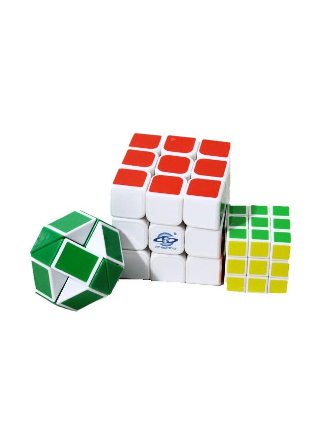3-in-1 Puzzle Cube Combo Pack – Small  Large Stickerless Magic Cubes for Boys  Girls, High-Speed Smooth Rotation, Best Return Gift Toy - Image 1